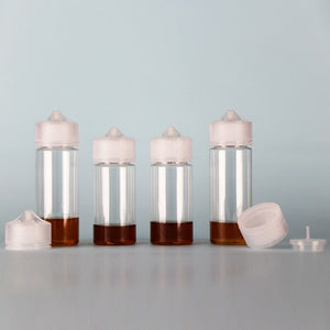 50PCS 30/60/100/120ml Empty Plastic Dropper Bottles E Liquid Eye Clear Water Juice Oil Vape Juice Clear Containers PET Chuby