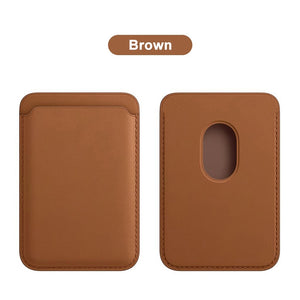 For Magsafe Magnetic Card Holder Case For iPhone 13 11 12 Pro MAX mini Leather Wallet Cover XR XS MAX Card phone Bag Adsorption