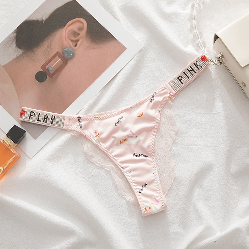 New Arrival Couple Underwear Cute Low Waist Thong Sexy Underwear Breathable Comfortable Men Boxer G String Boyfriend Girlfriend