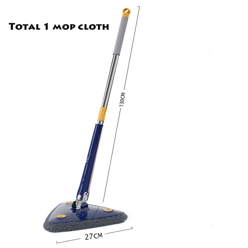 Triangle 360 Cleaning Mop Telescopic Household Ceiling Cleaning Brush Tool Self-draining To Clean Tiles and Walls