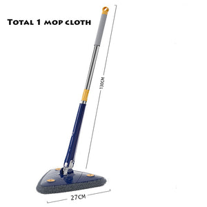 Triangle 360 Cleaning Mop Telescopic Household Ceiling Cleaning Brush Tool Self-draining To Clean Tiles and Walls