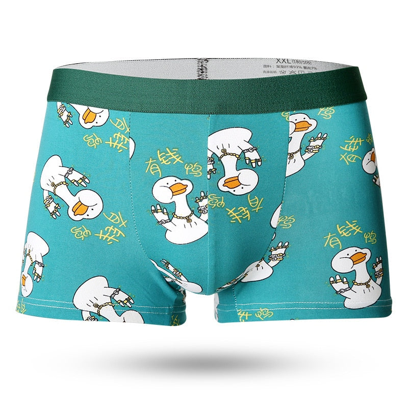 Man Women Modal Cute Lovely Cat Cartoon Underwear Fashion Personality Middle Waist Elasticity Breathable Panties Boxers