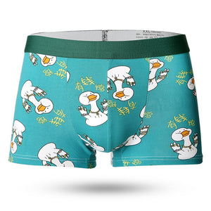Man Women Modal Cute Lovely Cat Cartoon Underwear Fashion Personality Middle Waist Elasticity Breathable Panties Boxers
