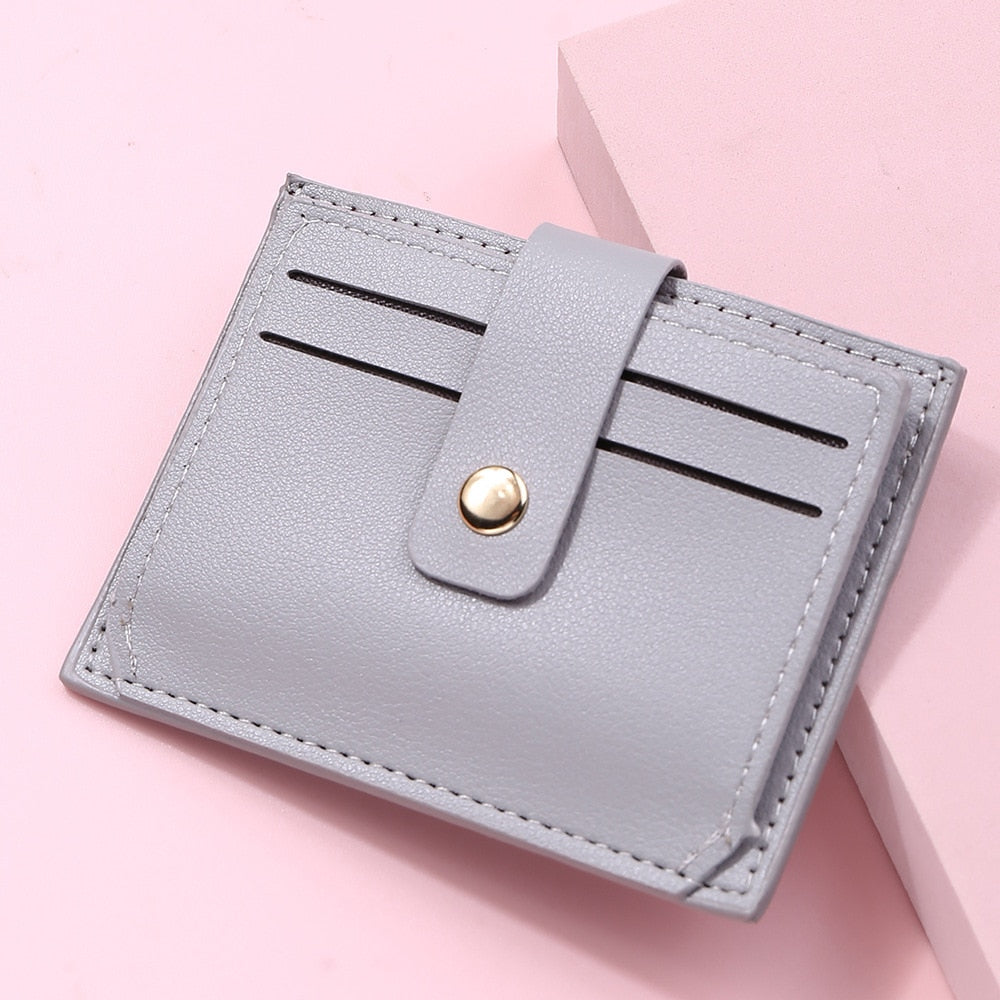 2022 New Women's Wallet Short Coin Purse Fashion PU Leather Multi-card Bit Card Holder Mini Clutch for Girl