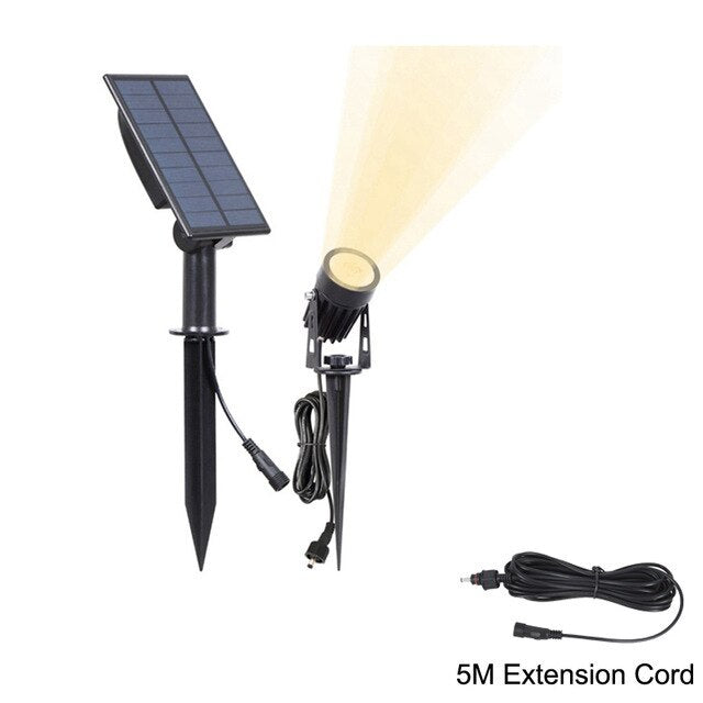 T-SUN LED Landscape Solar Spotlights Waterproof Outdoor Solar Lights Auto ON/OFF Solar Wall Lights for Garden Driveway Pathway