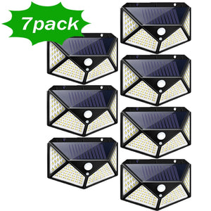 1/2/4/8/10PCS 100 LED Solar Power Wall Light Motion Sensor Waterproof Outdoor Garden Lamp