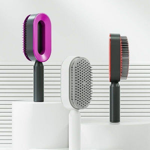 Self Cleaning Hair Brush 3D Air Cushion Massager Brushes Airbag Massage Comb Brush Detangling Anti Static Hairbrush Cleaner