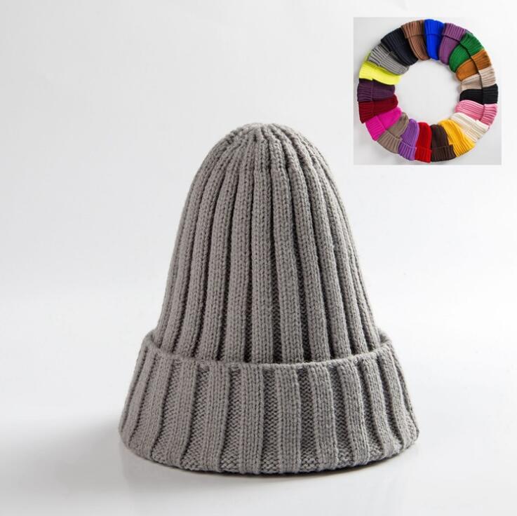 Unisex Hat Cotton Blends Solid Warm Soft HIP HOP Knitted Hats Men Winter Caps Women&#39;s Skullies Beanies For Girl Wholesale шляпа