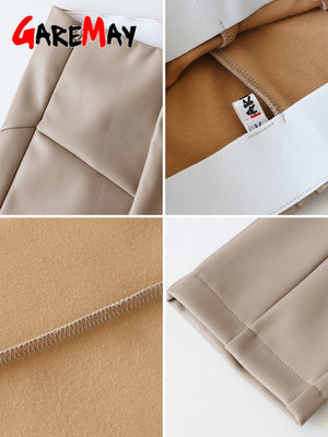 Winter Women's Leather Pants Black Slim Zipper Classic Leather Trousers Pencil Beige Tight Pu Faux Leather Pants for Women 2023