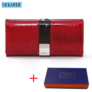 Free Gift 2022 New Diamonds Women&#39;s Patent Leather Wallet Long Fashion Patchwork Money Bag Ladies Purse Card Holder AE207-1