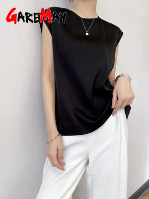 Khaki Women's Elegant Blouse Office Tunic Satin Silk Blouse Basic Tops White Summer Chiffon Blouses for Women 2023