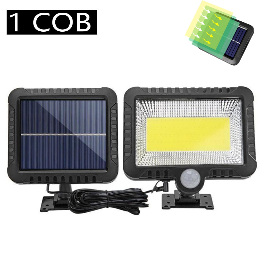 Outdoor Solar Light Motion Sensor Rechargeable Solar Wall COB Light Waterproof Emergency Street Garden Porch LED Light