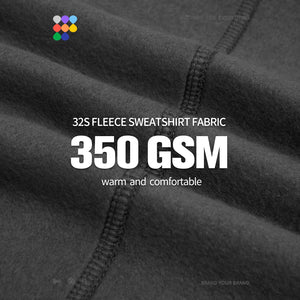 INFLATION Solid Color Fleece Hoodies Men Winter Thick Warm Hooded Sweatshirts Unisex Blank Pullovers