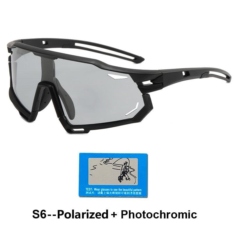 Photochromic Sports Glasses Men's and Women's Polarized Bike Eyewear Mountain MTB Cycling UV400 Sunglasses Bicycle Road Goggles