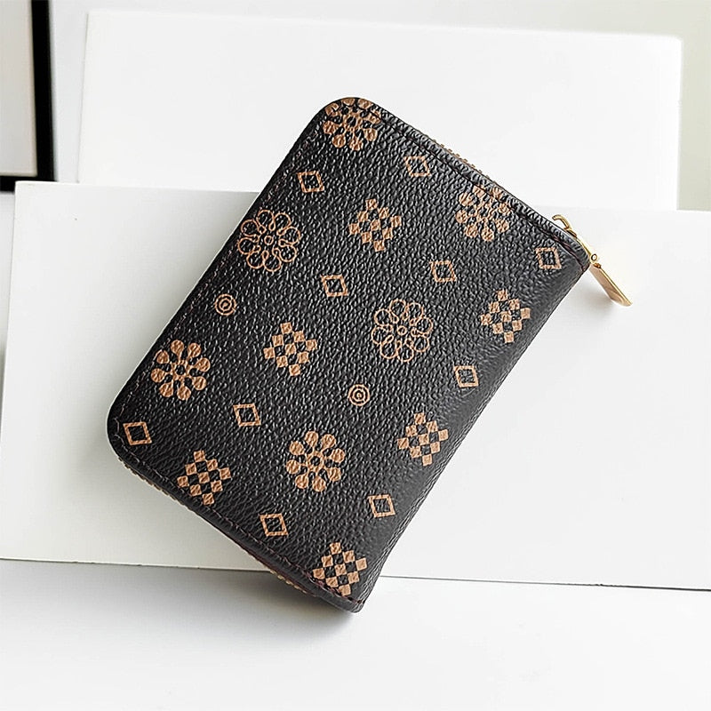 DOLOVE Manufacturer&#39;s Foreign Trade 2023 Classic Printed Short Women&#39;s Wallet Multi Card Pocket Portable Card Bag Ladies Purse