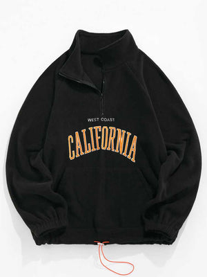 ZAFUL Men&#39;s Hoodies Fluffy Fleece Warm Sweatshirts Letters Embroidered Vintage Streetwear Pullover Sudaderas for Autumn Winter