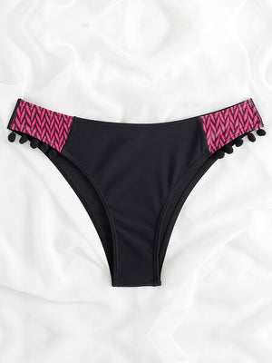 Bikini Bottoms Women&#39;s 2023 New Swimsuit High Waisted Bottom Solid Red Swimwear Thong Beachwear Brazilian Bathing Suit Summer