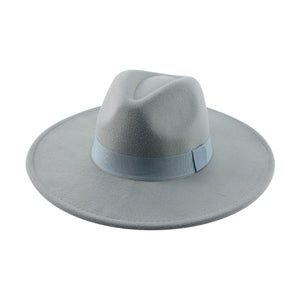 Fedora Hats for Women New 9.5cm Wide Brim Dress Men Caps Felted Hat Panama Church Wedding Ribbon Band Men Hat Sombreros De Mujer