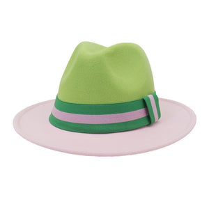 men fedora unisex solid color fedora hat women&#39;s 21-color wide brim jazz top hat autumn winter British retro Panama hat
