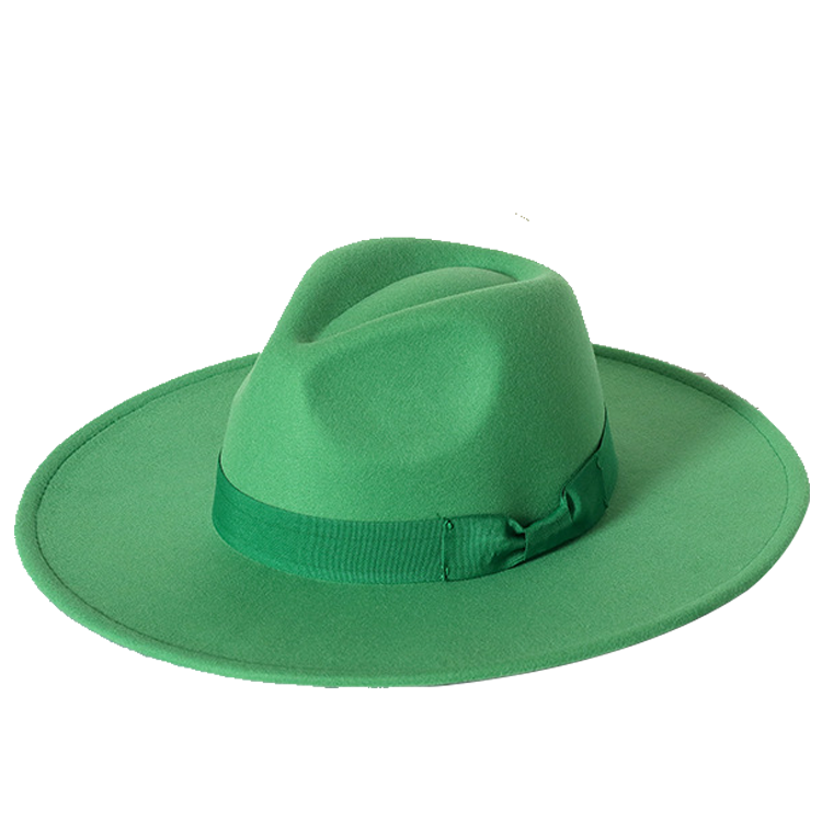 New color Fedora winter hat top concave-convex water drop 9.5cm brim male and female felt jazz watermelon red шляпа женская