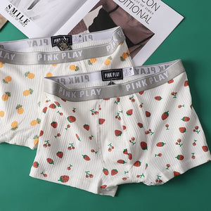 Cute Couple Underwear Set Men Boxer Shorts Loli Lace Panties Thread Cotton Panty Panties Cozy Lingerie Lovers Underwear Lingerie