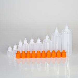 20pcs 5ml/10ml/15ml/20ml/30ml/50ml/100ml/120ml Empty LDPE Plastic E Liquid Juice Dropper Eye Bottles Long Tip Cap Vape Container