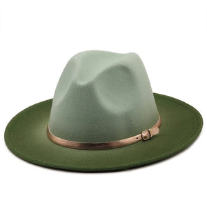 men fedora unisex solid color fedora hat women&#39;s 21-color wide brim jazz top hat autumn winter British retro Panama hat