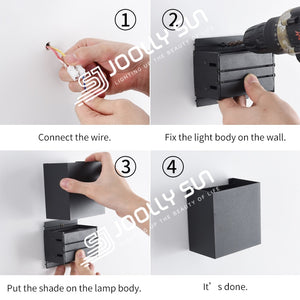 JoollySun Outdoor Wall Light Waterproof LED Lighting for Home Decoration Garden Balcony Gate Side Modern Wall Lights AC85-265V