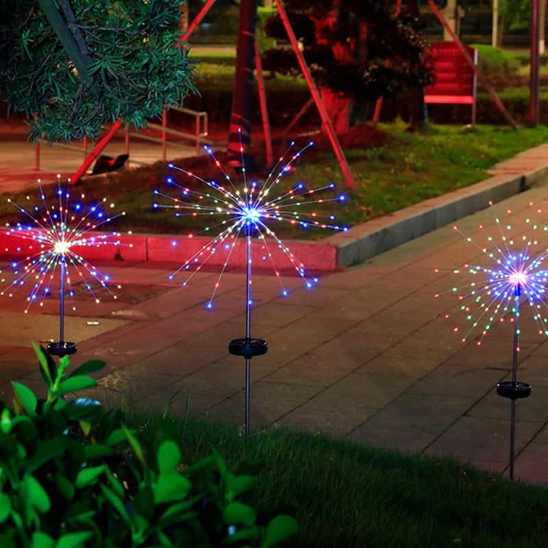 Solar Outdoor Lights Garland 90/120/150 LEDs Festoon Led Light Waterproof Solar Firework Garden Lawn Light New Year Christmas