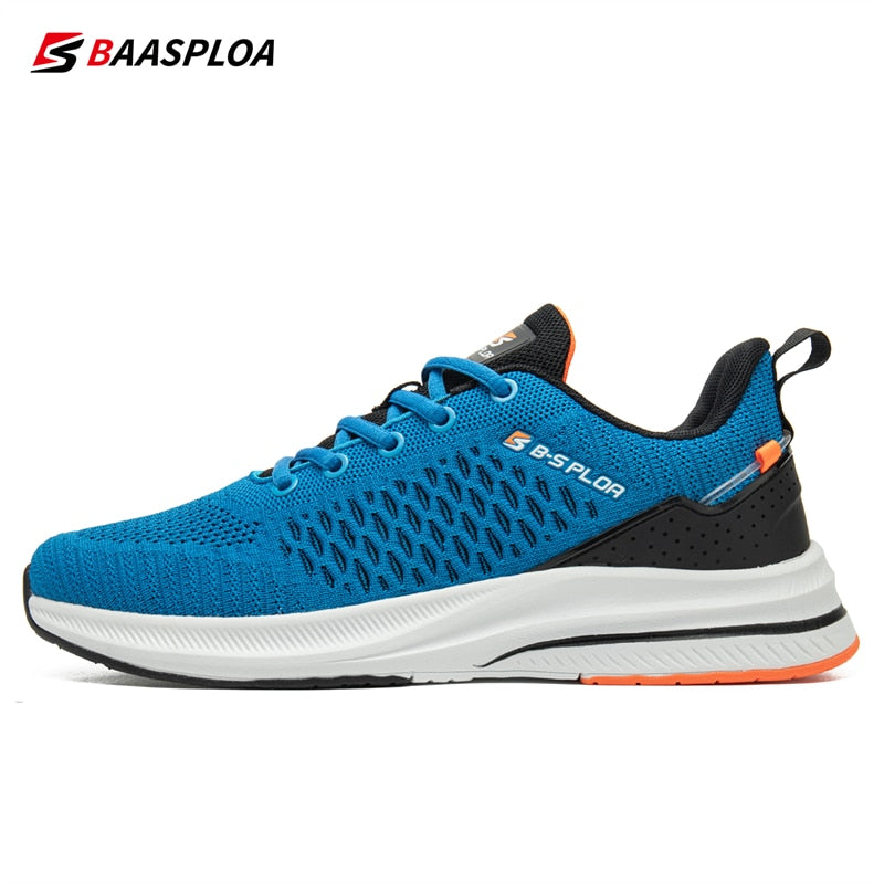 Baasploa Lightweight Running Shoes For Men 2023 Men\&#39;s Designer Mesh Casual Sneakers Lace-Up Male Outdoor Sports Tennis Shoe