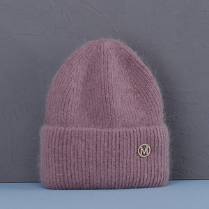 Hot Selling Winter Hat Real Rabbit Fur Winter Hats For Women Fashion Warm Beanie Hats Women Solid Adult Cover Head Cap