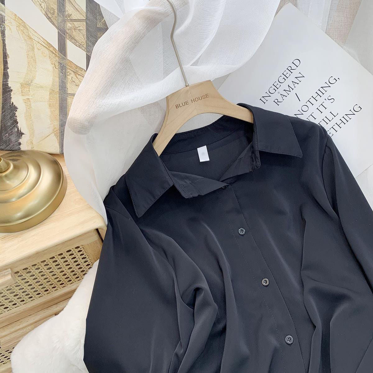 XEJ Chiffon Blouse Women&#39;s White LongSleeve Tops Spring 2022 Korean Fashion Shirt Solid Color Niche Loose Shirt Women Plus Sizes