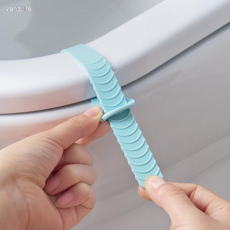 2pcs/vanzlife Household toilet cover silicone toilet cover cover adjustable squat toilet cover toilet handle