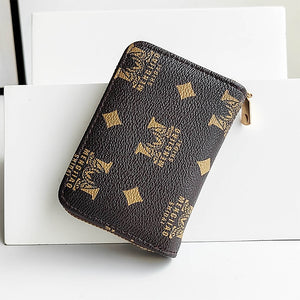 DOLOVE Manufacturer&#39;s Foreign Trade 2023 Classic Printed Short Women&#39;s Wallet Multi Card Pocket Portable Card Bag Ladies Purse