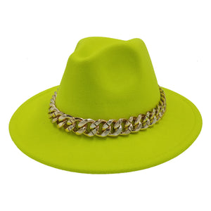 men fedora unisex solid color fedora hat women&#39;s 21-color wide brim jazz top hat autumn winter British retro Panama hat