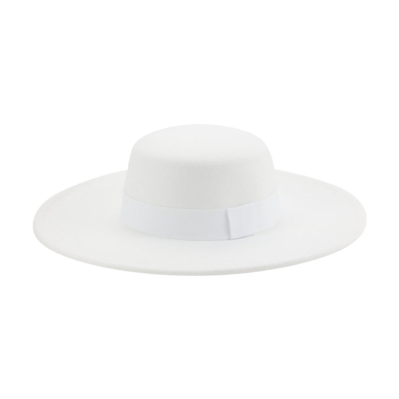 Fedora Hats for Women New 9.5cm Wide Brim Dress Men Caps Felted Hat Panama Church Wedding Ribbon Band Men Hat Sombreros De Mujer