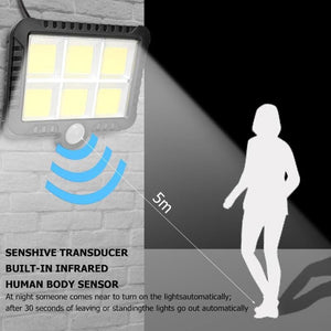 Outdoor Solar Light Motion Sensor Rechargeable Solar Wall COB Light Waterproof Emergency Street Garden Porch LED Light
