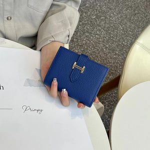 GENUINE LEATHER Women&#39;s Wallet Men Rfid Small Ultra-thin Coin Wallet Short Design Small Wallet Purses Woman(no Logo)