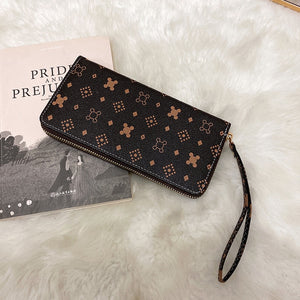 Women&#39;s Brand Clutch Purse Ladies Money Wallet for Women&#39;s Clutch Bag Slim FeMale Wallet Card Holder Uneven Wallets Made Leather