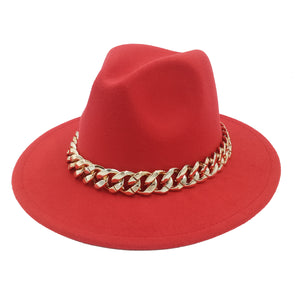 men fedora unisex solid color fedora hat women&#39;s 21-color wide brim jazz top hat autumn winter British retro Panama hat