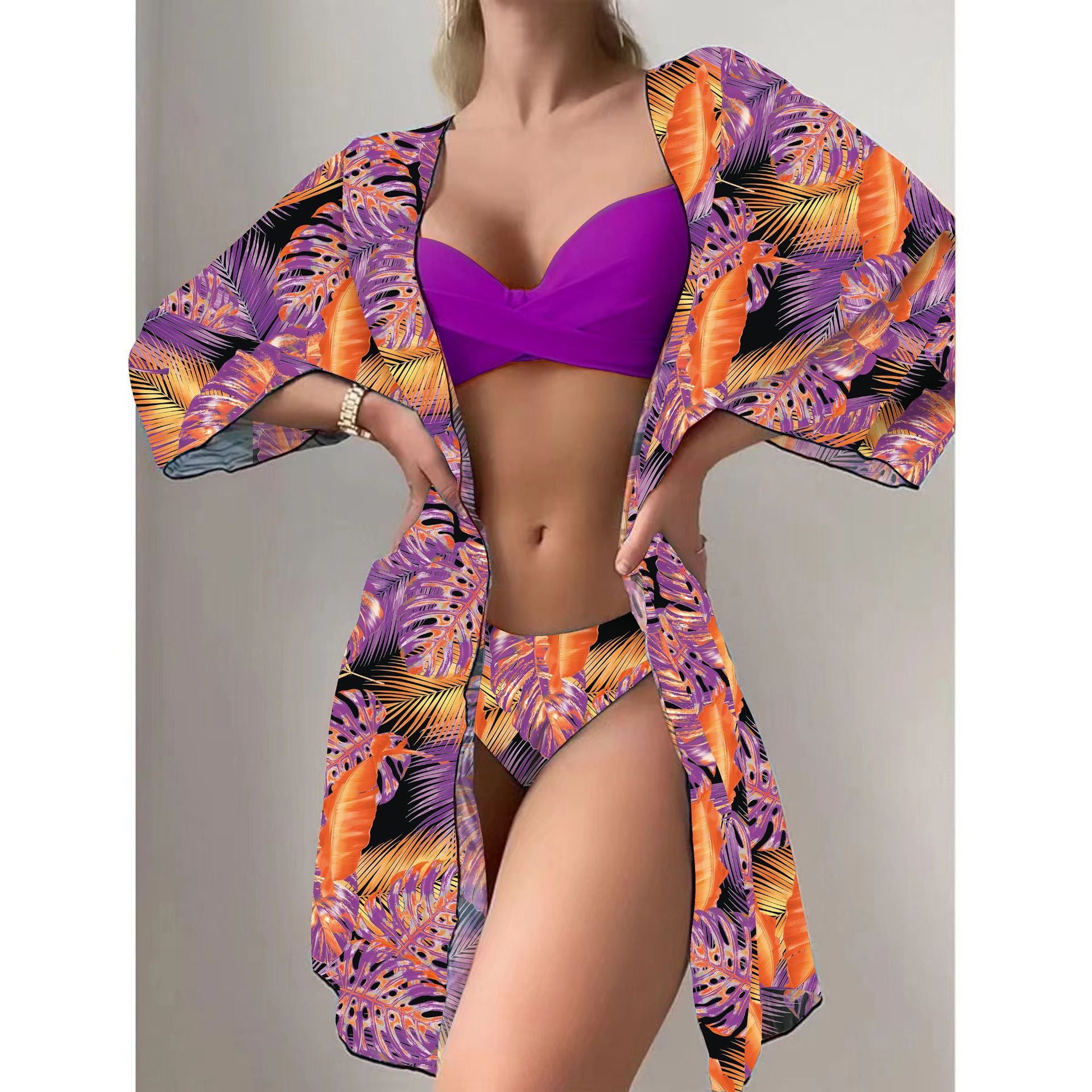 2023 new swimsuit three-piece suit women's bikini split swimsuit women's bikin