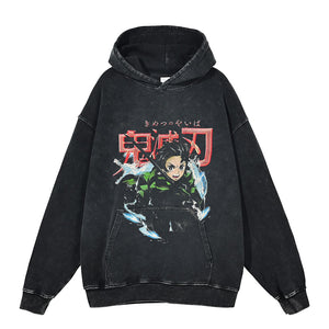 Men Hip Hop Washed Sweatshirt Streetwear Japanese Anime Graphic Printed Hoodies Harajuku Cotton Winter Vintage Mens Hoodie 04
