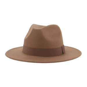 Fedora Hats for Women New 9.5cm Wide Brim Dress Men Caps Felted Hat Panama Church Wedding Ribbon Band Men Hat Sombreros De Mujer
