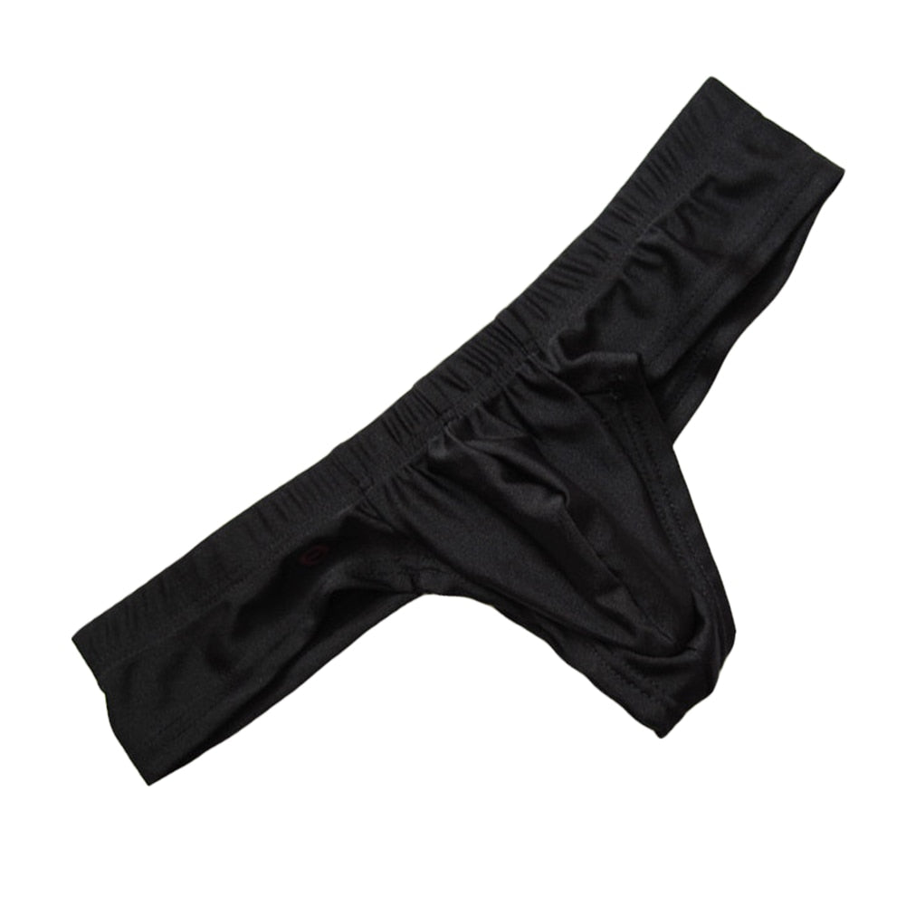 Sexy Underwear Thong G-Strings Men Low Waist Bulge Pouch T-back Underpants Male Jockstrap Breathable Black Blue