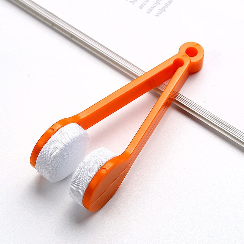 Portable Multifunctional Glasses Cleaning Rub Eyeglass Sunglasses Spectacles Microfiber Cleaner Brushes Wiping Tools Mini 1 Pcs