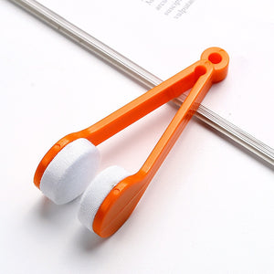 Portable Multifunctional Glasses Cleaning Rub Eyeglass Sunglasses Spectacles Microfiber Cleaner Brushes Wiping Tools Mini 1 Pcs
