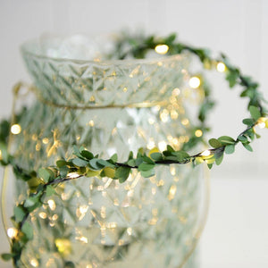 Outdoor Wedding Decoration LED Leaf Twine Fairy String Lights With Battery Operate For Rustic Holiday Party Event Decor Supplies