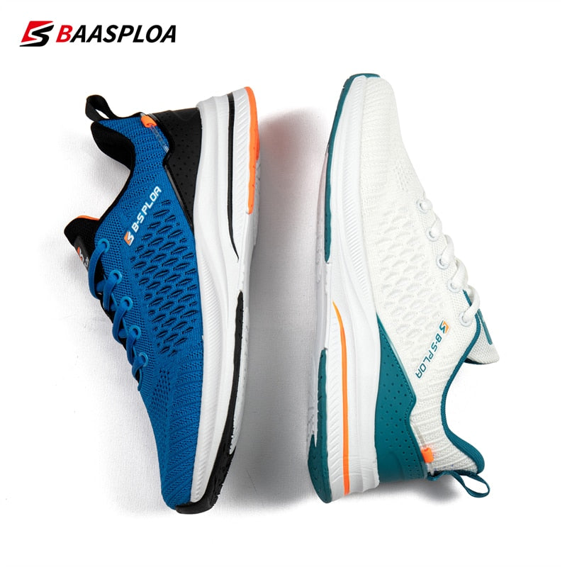 Baasploa Lightweight Running Shoes For Men 2023 Men\&#39;s Designer Mesh Casual Sneakers Lace-Up Male Outdoor Sports Tennis Shoe