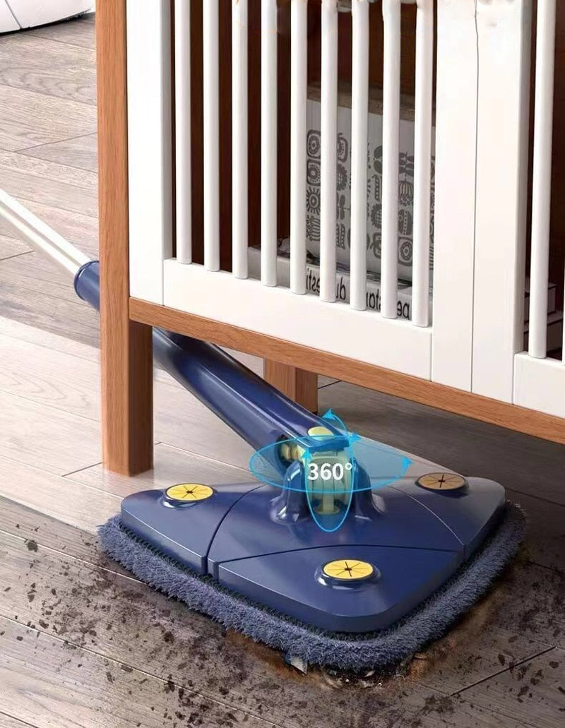 NEW Extended Triangle Mop 360 Twist Squeeze Wringing XType Window Glass Toilet Bathrrom Floor Household Cleaning Ceiling Dusting