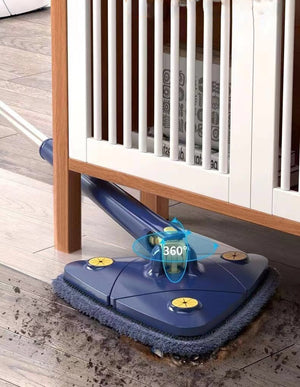 NEW Extended Triangle Mop 360 Twist Squeeze Wringing XType Window Glass Toilet Bathrrom Floor Household Cleaning Ceiling Dusting